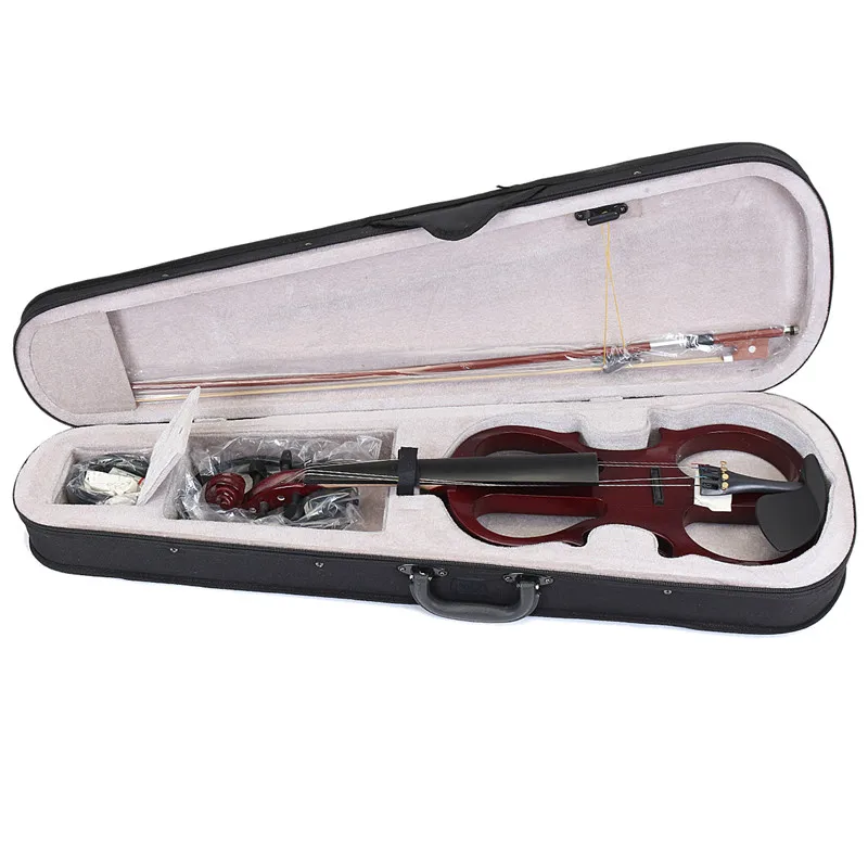PQZATX Violino Elettrico 4/4 Violino Full Dimensioni con Custodia Arco Auricolare Rosin Set Nero Nuovo PQZATX Violino Elettrico 4/4 Violino Full Dimensioni con Custodia Arco Auricolare Rosin Set Nero Nuovo