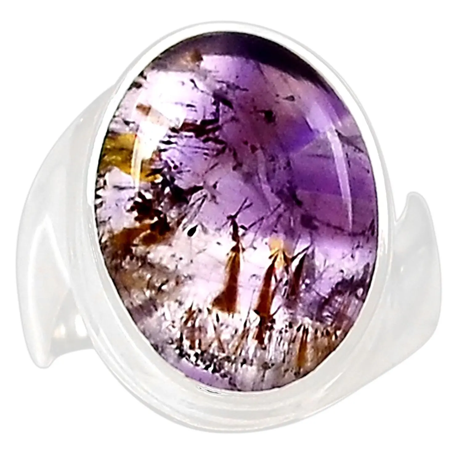 

Lovegem Genuine CACOXENITE Ring 925 Sterling Silver,Size :6.75, AR3179