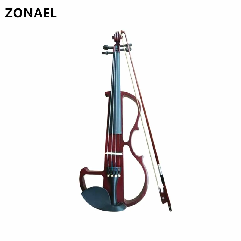 ZONAEL 4/4 электрическая акустическая скрипка из липы с крышкой для скрипки