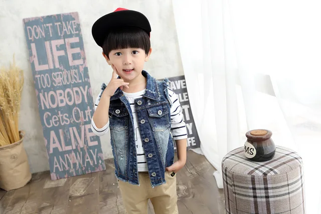 baby boy jean vest