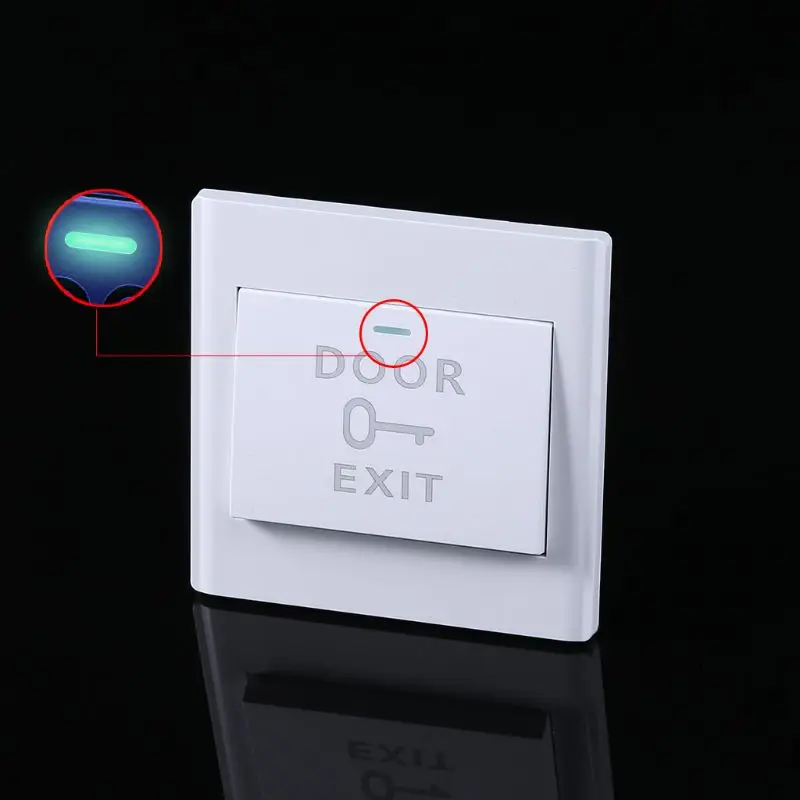 Белый пластик двери выход Электронная Кнопка замок сенсор выпуска кнопочный переключатель для безопасности Система контроля доступа