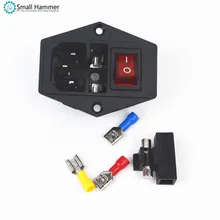 DIY аксессуары Makerbot розетка питания с плавкий предохранитель кнопка переключателя лодки