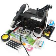 Saike 852D++ электрическая паяльная станция 220 в 110 В паяльная станция паяльник сушилка держатель сварочный комплект паяльная станция