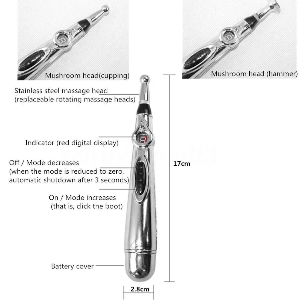 Новая электрическая Акупунктура точечный массаж ручка терапия для снятия боли электронная ручка для иглоукалывания массаж макет головы шеи ног