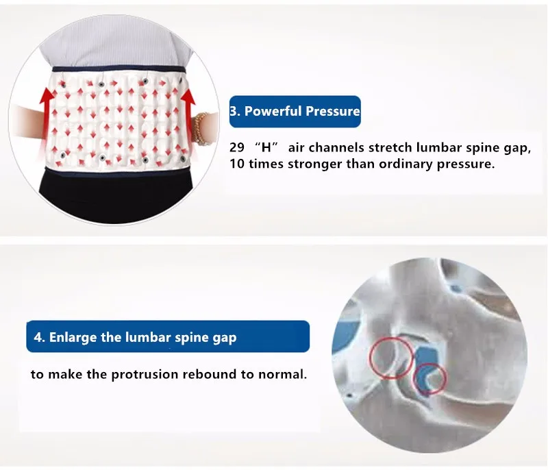 Поясничный Электрический пояс с воздушным давлением, надувная тяга, предотвращающая выздоровление, поясничный позвонок, которая снимает боль