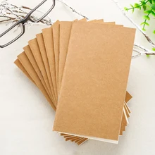 Путешественник тетрадь стержень запасной дневник журнал тетрадь Вставить(Стандартный 21x11 см) Kraft бумага планировщик организатор наполнитель бумага