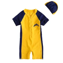 VIVO-BINIYA цельный Купальник для детей UPF 50+ Купальники для малышек Предохранители сыпи спорта людей w/Кепки для Обувь для мальчиков/ обувь для девочек детские Плавание Костюмы от 3 до 10 лет