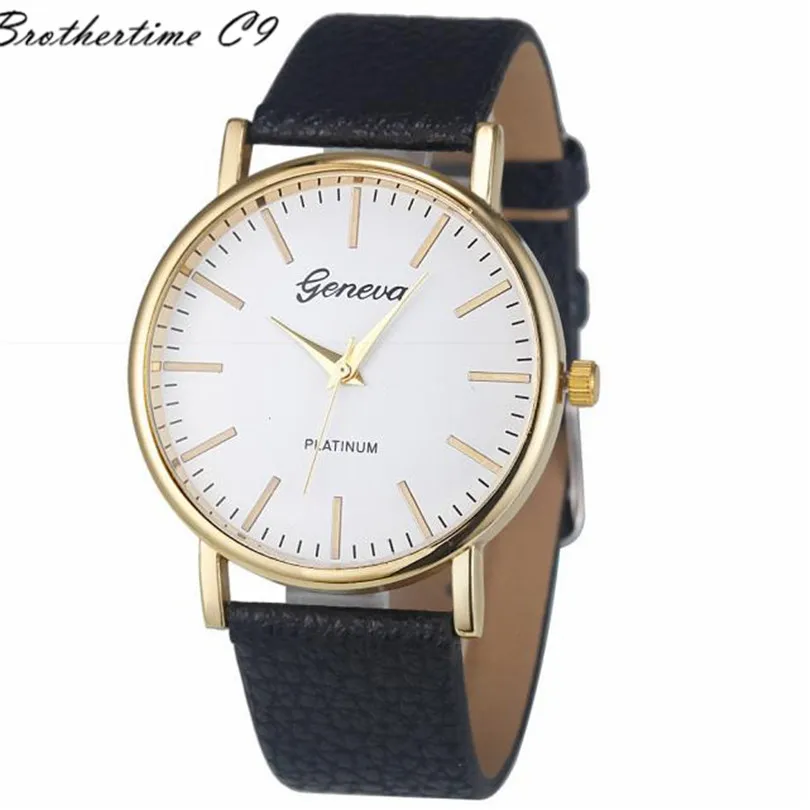 2016 NEW Fashion Brand 6 Colors Simple Leisure font b Women b font Ladies Analog Leather