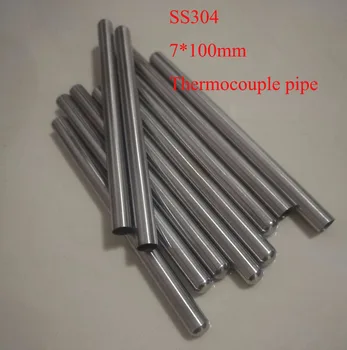 

Customized 7*100mm One End Round Head Grade A Quality SS304 Thermowell Thermocouple Protection Pipe Fittings 50 pcs / lot
