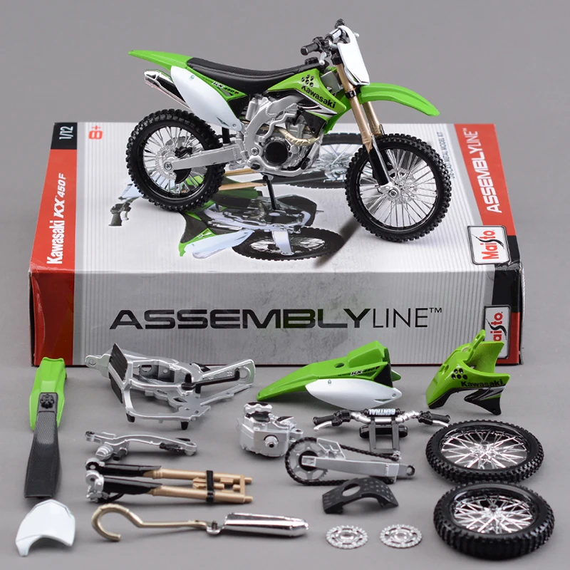 Toy Model-Kit Assembly Bike Gift-Collection Maisto Motorcycle KX450F Metal 1:12-Scale