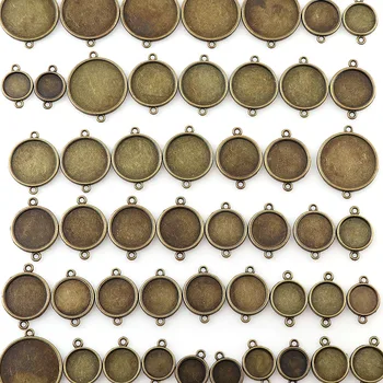 

Mixed Alloy Round Bottom Base 12mm-25mm Ancient Green Ancient Silver A Variety Of Styles Optional Diy Jewelry Accessories