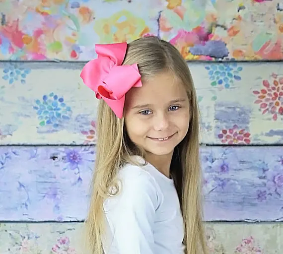 Yundfly 1PCS 6 Inch Big Ribbon Bow Hairpin Baby Girls Bow Clips Kid Hair Clip Boutique Hair Accessories(Color:20 Colors) baby accessories
