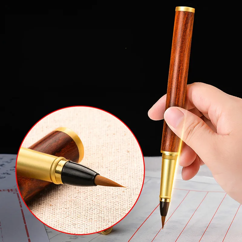 

Portable Fountain Pen Style Calligraphy Brush Student Adult Special Practice Small Regular Script Writing Brushes Add Ink Sac