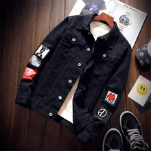 2019 New Top Quality Denim Jackets Men Cowboy Slim Fit Bomber Jacket Men's Jean Jacket Hip Hop Print Coats Chaqueta Hombre S-3XL wrangler men s tall george strait cowboy cut slim fit jean
