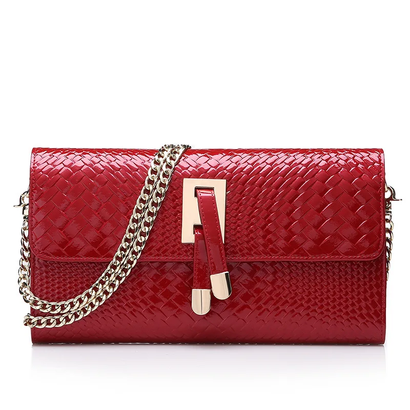 Fashion Women Clutch Bag Genuine Leather Women's Flap Bag Chain Strap Female Shoulder Bag Day Crossbody Bags Knit Pattern Fashion Women Clutch Bag Genuine Leather Women's Flap Bag Chain Strap Female Shoulder Bag Day Crossbody Bags Knit Pattern