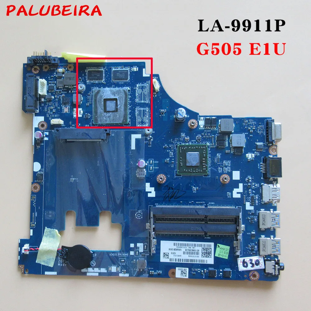 Материнская плата PALUBEIRA VAWGA/GB LA-9911P для ноутбука lenovo G505, материнская плата E1U DDR3, тестовая работа