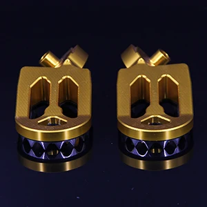 CNC Алюминий Золотой мотоцикла подставки для ног подножка подножки колышки педали для Yamaha WR450F WR 450F 2003-2013 2003 2004 2011 2012 - Цвет: Golden