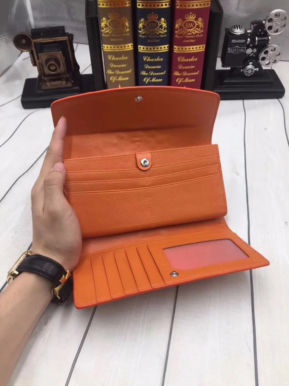 Kapazität Kupplung Echtes Lange Halter Dame Frauen purpurrot Geldbörse Brieftasche Schwarzes Leder Krokodil Karte Alligator grün Weibliche weiß rot Große rosa Exotische Echt Haut orange ZwqOOx