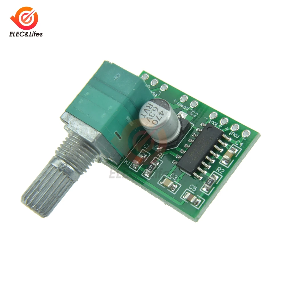 

PAM8403 Mini 5V Power Audio Amplifier Board 2 Channel 3W*2 Volume Control USB Power with Potentionmeter Switch