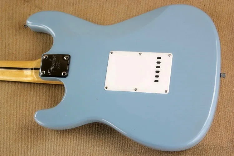 ST электрогитара небесно-голубой 3S пикапы палисандр гриф на заказ гитара
