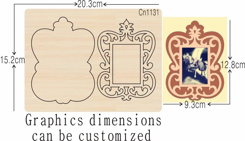 

Photo frame cn1131 muyu cutting die-- new wooden mould cutting dies for scrapbooking Thickness-15.8mm