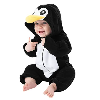 

Infant Toddler Baby Girls Boys Cartoon Warm Hoodie Romper Zip Clothes Jumpsuit Veste Pour enfant For childrenboy girl C3