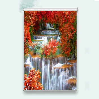 

Roller Blinds Customize Waterfall scenery Blackout Roller shutter Living Room Bedroom Translucent Blackout Roller Blinds