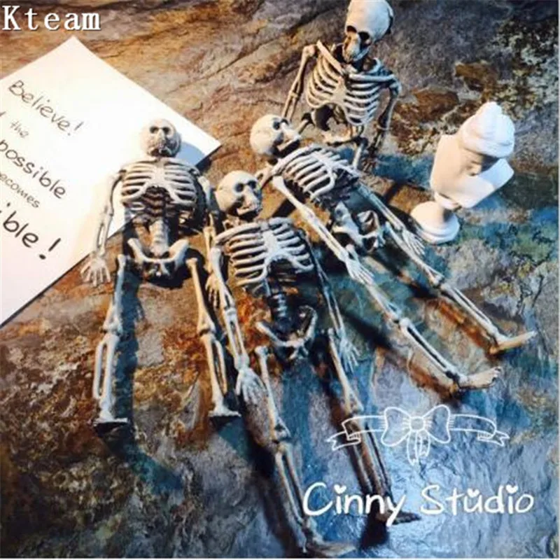 

14cm Halloween Decorations Horror Simulation Skeleton Frame Haunted House Props Ghost Skull Decorative For Party Accessories