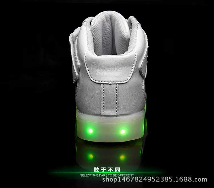 Высокое качество Детские светящиеся сникерсы led обувь с светильник светящаяся обувь для детей Мальчики корзинки для девочек светодиодный Тапочки
