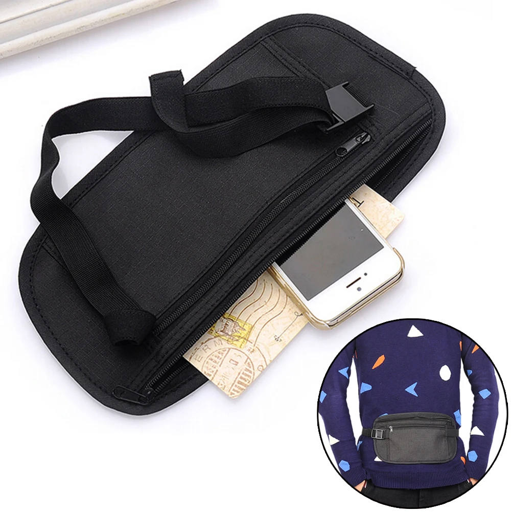

Phone Pouch High Quality Travel Waist Pouch Belt Money Wallet Bags Passport Holders Change Safe Strap 25.8 x13.5cm