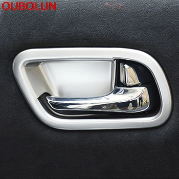 

OUBOLUN ABS Inner Interior Door Handle Bowl CoverFor Nissan Armada Patrol Royale Nismo Infiniti QX56 QX80 Y62 2010-2017 2018