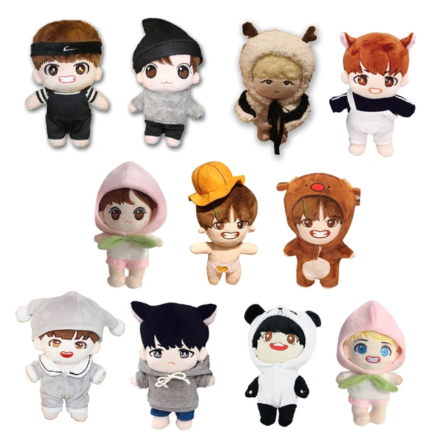 PCMOS Kpop BTS Plush Dolls Toys Stuffed Dolls with Clothes Bangtan Boys