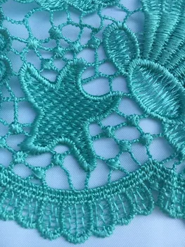 

New design blue shell design, Africa 2017 new water-soluble lace fabric party!