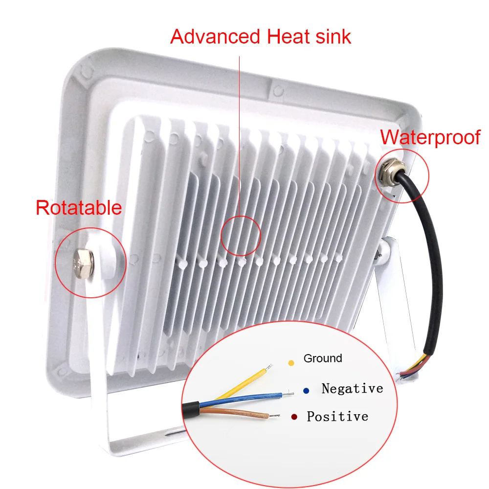 Led Floodlight 10W 20W 30W 50W Outdoor Spotlight Flood Light AC 220V 240V Waterproof IP65 Professional Lighting Lamp