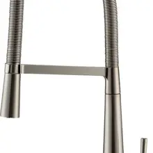 Матовый никелевый вытяжной кухонный кран Смеситель кран с одним отверстием на бортике пружинный кран