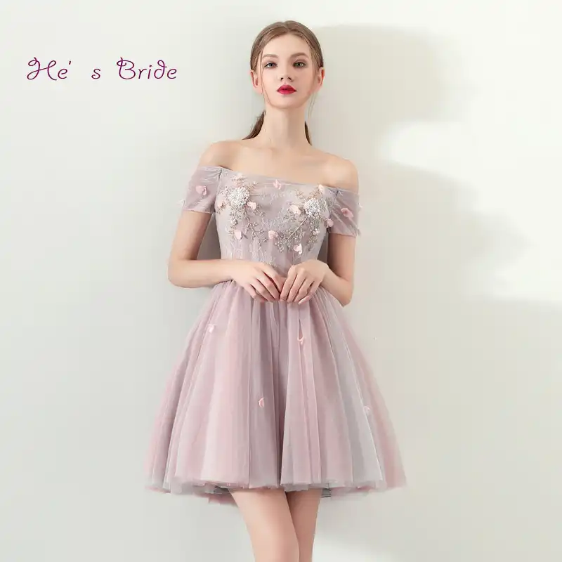 pink strapless cocktail dress