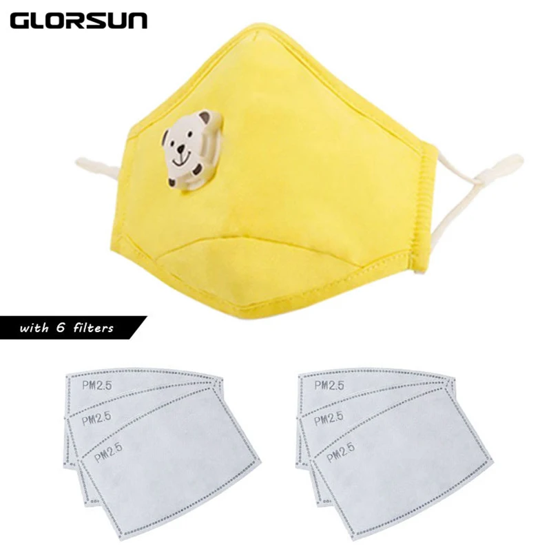 

GLORSUN Healthy Cute Kids Mask PM 2.5 anti-dust Activated Cotton Anti Haze Mask carbon filter Mouth-muffle Flu Face masks n95