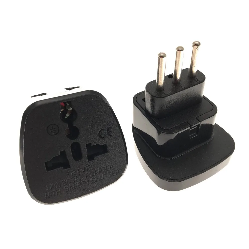 2018 NEW 3 Pin Italy Converter Travel Adapter UK US EU AU to Italy