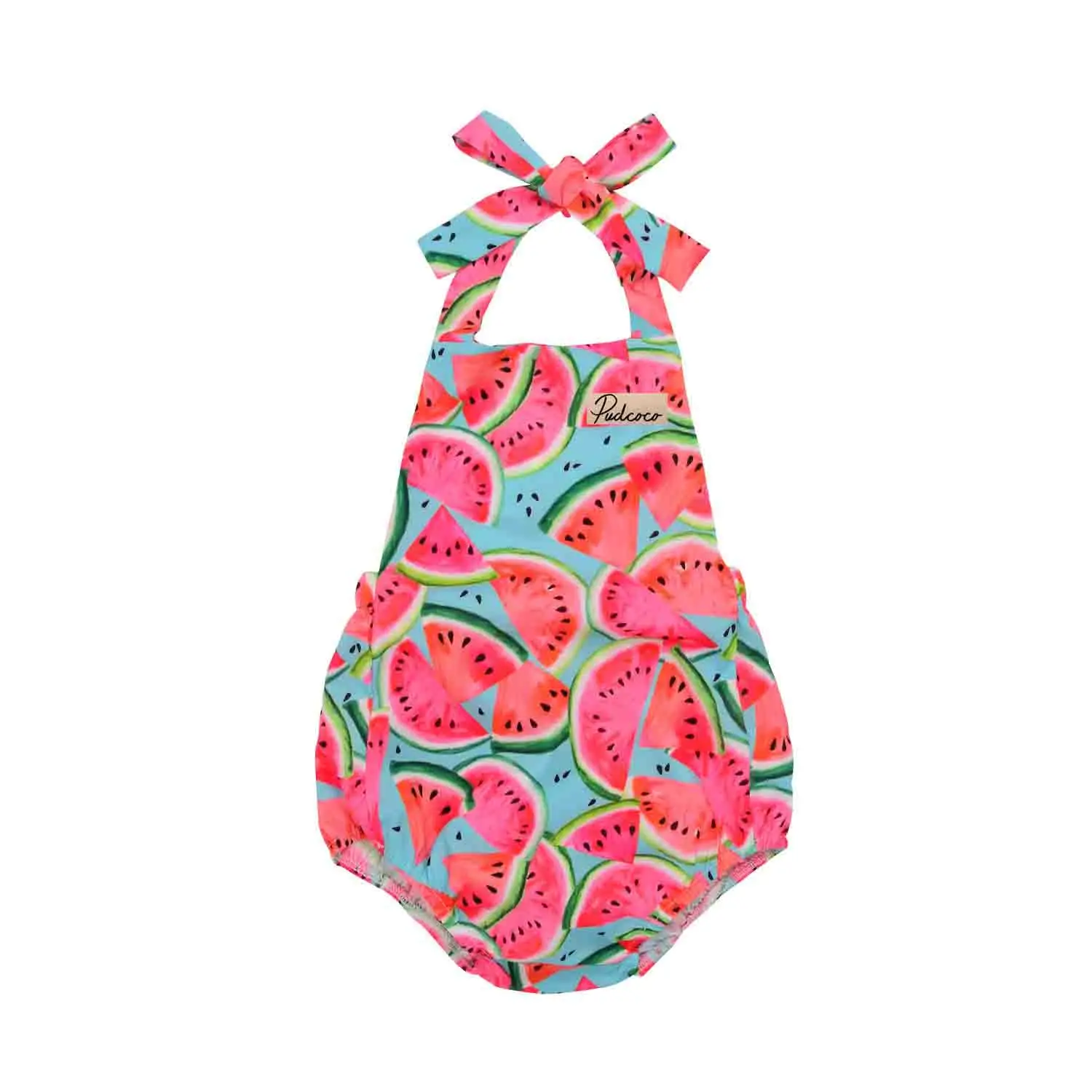Pudcoco Lovely Toddler Baby Kids Girls Watermelon Sleeveless Red