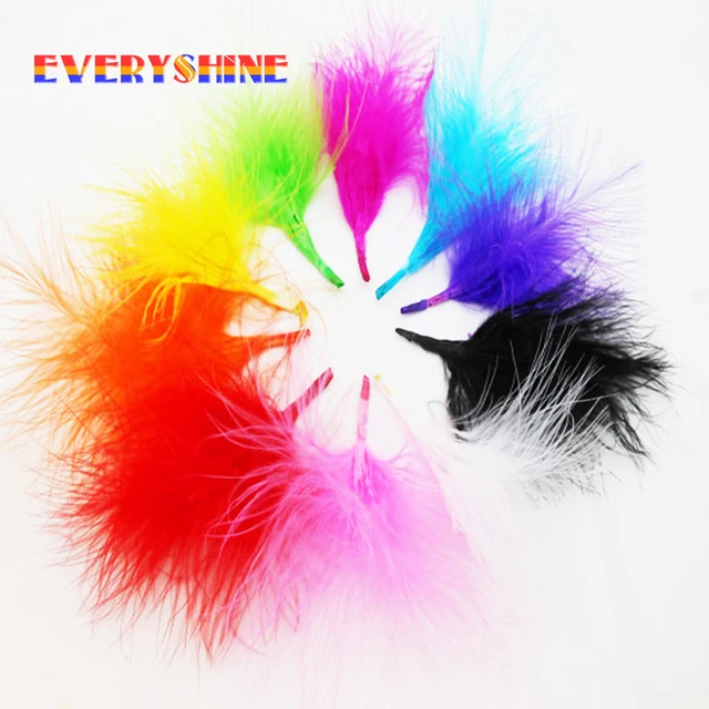 720pcs lot colorful dyed fluffy turkey feathers for diy jewelry