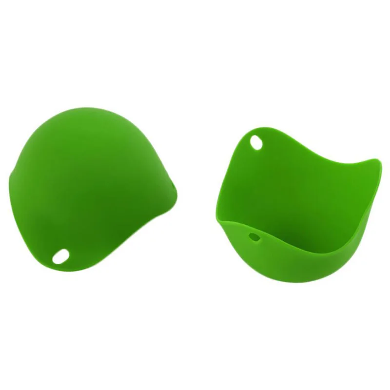 2 шт./компл. Силиконовые Яйцо-пашот чашки для яиц кухонная посуда микроволновая печь для приготовления яиц или яичный котел 301-0325 - Цвет: green