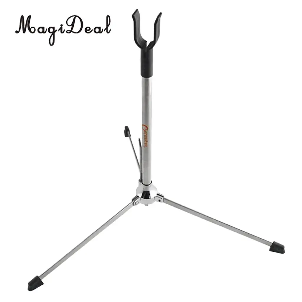 MagiDeal Foldable Archery Bow Stand Recurve Bows Holder Assemble Hanger
