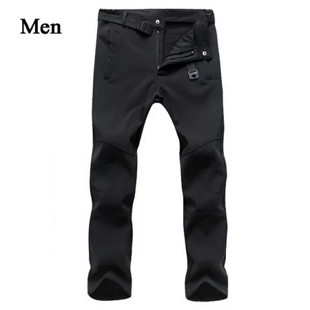 LOMAIYI мужские теплые зимние брюки для мужчин, Стрейчевые водонепроницаемые брюки, мужские теплые брюки, мужские черные повседневные рабочие брюки AM054 - Цвет: black