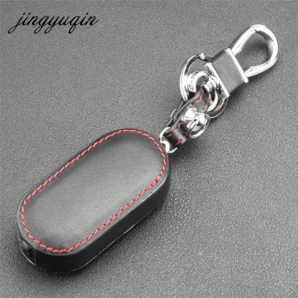 jingyuqin Leather Key Case For FIAT 500 Panda Punto Bravo Car Alarm 3 Buttons Flip folding Remote Key Shell Cover Holder key case key case cover car key shell remote control case cover flip key fob shell