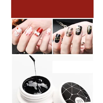 

3ml UV Gel Polish Soak Off Long Builder Nail Gel 3D Liner Painted Effect Manicure Drawing Nail Art Polish DecorationTool