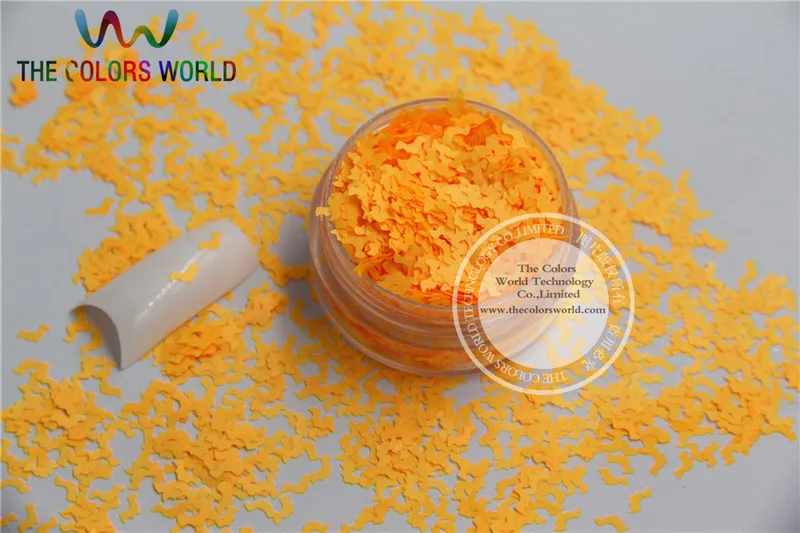 

N-4 Size :5mm Solvent Resistant Neon Orange color Glitter Bat shape spangles for Nail Art and DIY supplies1pack=50g