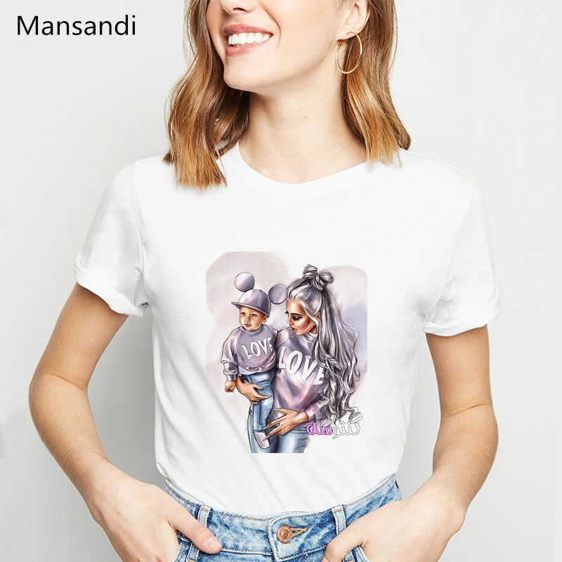 

Mother's Love for Children T Shirt Women Super Mama Tshirt Summer tops female T-shirt tumblr tops Tee Shirt Femme Streetwear