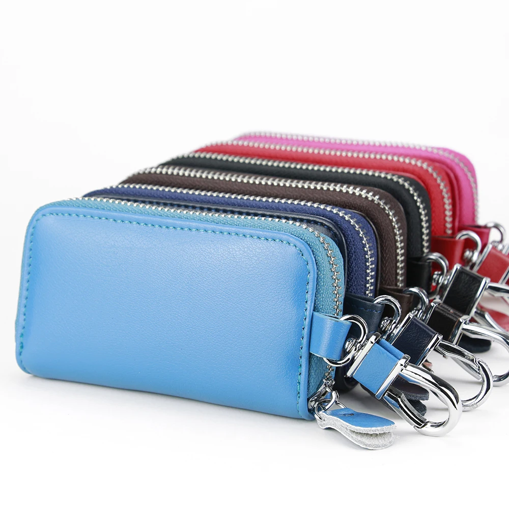 Top Grade Zipper Key Holder Card Holder inside Zipper Car key Bag Multifunction Hook Key Case Multicolor Soft Leather Key Wallet Top Grade Zipper Key Holder Card Holder inside Zipper Car key Bag Multifunction Hook Key Case Multicolor Soft Leather Key Wallet
