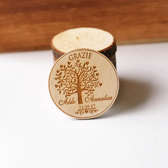 Custom Love Tree Magnets Wood Save The Date Engraved Custom Love Tree Magnets Wood Save The Date Engraved Rustic