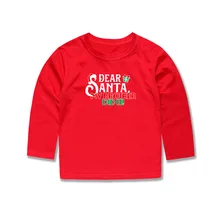Little Bitty/модные Рождественские футболки для мальчиков и девочек с Сантой и подстилкой топы для мальчиков, детские футболки для детей от 1 до 14 лет, рождественские футболки